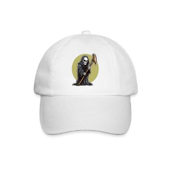 Grim Reaper - Baseballkappe - Weiß/Weiß - Vorne