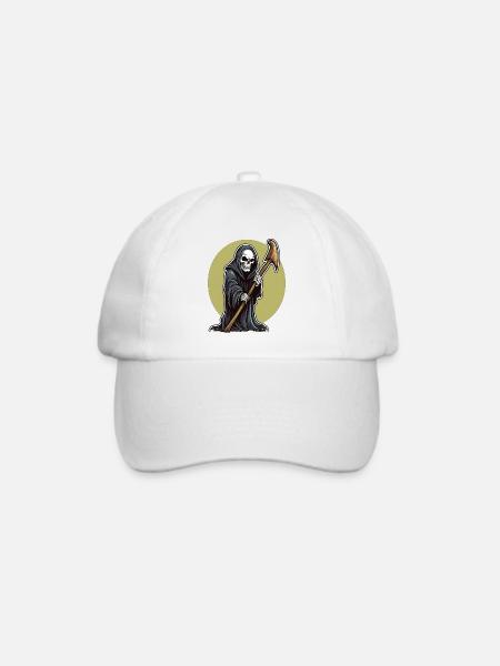 Grim Reaper - Baseballkappe - Weiß/Weiß