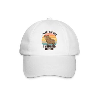 Capybara Zootier Design - Baseballkappe - Weiß/Weiß - Vorne