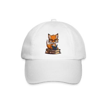 Intelligenter Fuchs - Baseballkappe - Weiß/Weiß - Vorne
