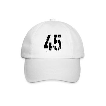 45 Nummer 45 - Baseballkappe - Weiß/Weiß - Vorne