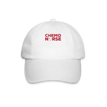 Chemo Krankenschwester - Baseballkappe - Weiß/Weiß - Vorne