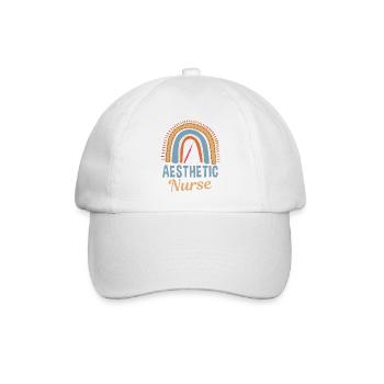 Ästhetische Krankenschwester Regenbogen - Baseballkappe - Weiß/Weiß - Vorne