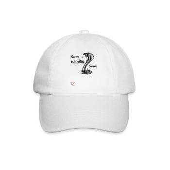 Schlange Kobra - Baseballkappe - Weiß/Weiß - Vorne