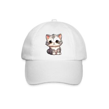 Baby Katze - Baseballkappe - Weiß/Weiß - Vorne