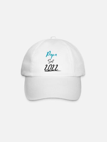 Papa seit 2022 - Baseballkappe - Weiß/Weiß