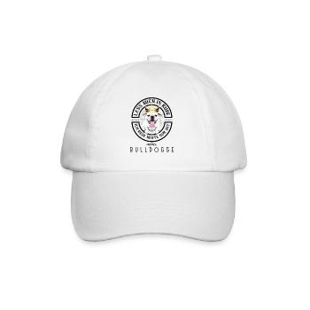 Bulldogge Bulldog Bulldoggen - Baseballkappe - Weiß/Weiß - Vorne