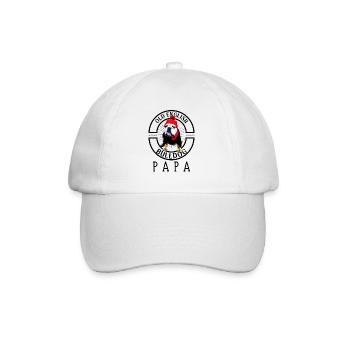 Bulldogge Bulldog Bulldoggen Papa - Baseballkappe - Weiß/Weiß - Vorne