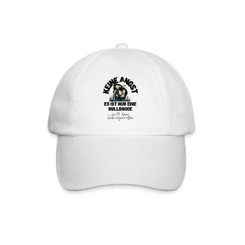 KEINE ANGST ... Bulldogge Bulldog Bulldoggen - Baseballkappe - Weiß/Weiß - Vorne