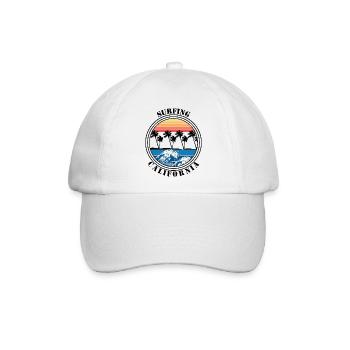 Surfing Surfboard Surfer Wassersport - Baseballkappe - Weiß/Weiß - Vorne