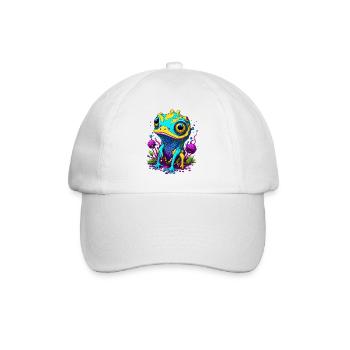 Trippy Frog 01 - Baseballkappe - Weiß/Weiß - Vorne