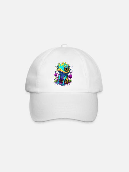 Trippy Frog 01 - Baseballkappe - Weiß/Weiß