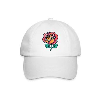 Rose - Baseballkappe - Weiß/Weiß - Vorne