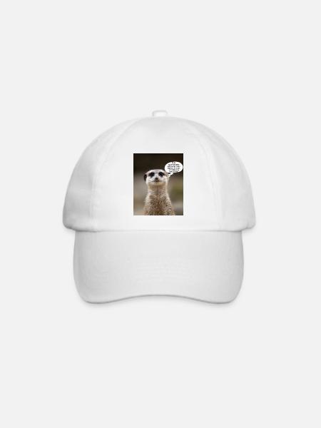 Erdmännchen - Baseballkappe - Weiß/Weiß
