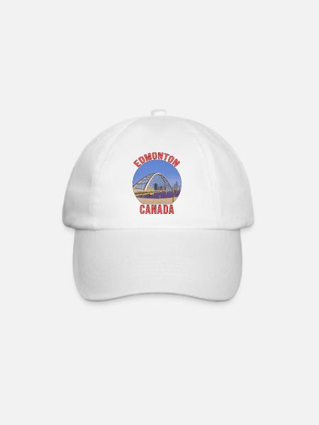 Edmonton, Kanada - Baseballkappe - Weiß/Weiß