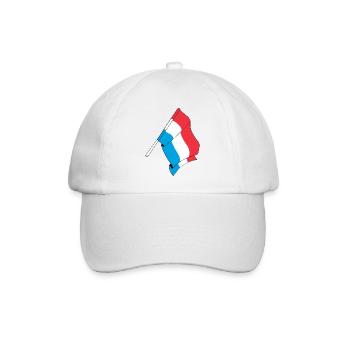 Flagge: Luxemburg - Baseballkappe - Weiß/Weiß - Vorne