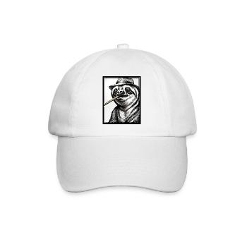 Sloth Noir - Baseballkappe - Weiß/Weiß - Vorne