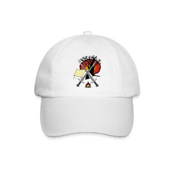 Mittelalter Camp Lager Krieger Schwerter Krieger - Baseballkappe - Weiß/Weiß - Vorne