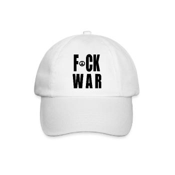Fuck war - Baseballkappe - Weiß/Weiß - Vorne