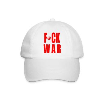 Fuck war - Baseballkappe - Weiß/Weiß - Vorne