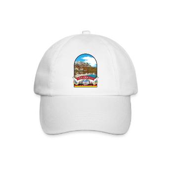 Traunreut Bayern Vintage Deutschland - Baseballkappe - Weiß/Weiß - Vorne
