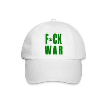 Fuck war - Baseballkappe - Weiß/Weiß - Vorne