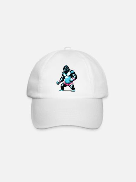 Gorilla Boxer Boxen - Baseballkappe - Weiß/Weiß