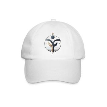 Symbol für organisches Wachstum - Baseballkappe - Weiß/Weiß - Vorne