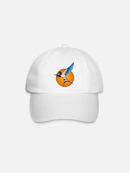 Schwalben 2 - Baseballkappe - Weiß/Weiß