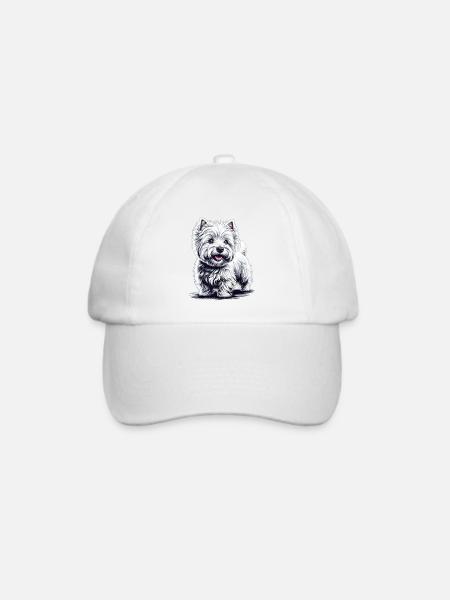 West Highland White Terrier - Baseballkappe - Weiß/Weiß