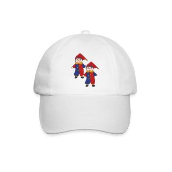 kasper zu zweit - Baseballkappe - Weiß/Weiß - Vorne