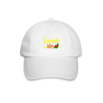 Sommerliche Vibes - Baseballkappe - Weiß/Weiß - Vorne