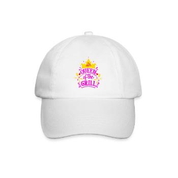 Königin des Grills - Baseballkappe - Weiß/Weiß - Vorne