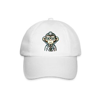 Cute Monkey Doctor - Baseballkappe - Weiß/Weiß - Vorne