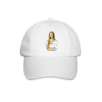 Mona sax Lisa - Baseballkappe - Weiß/Weiß - Vorne