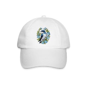 Schwalbenvogel Vergiss mich nicht - Baseballkappe - Weiß/Weiß - Vorne