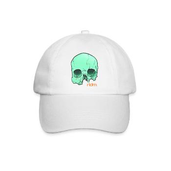 ridm green skull - Baseballkappe - Weiß/Weiß - Vorne