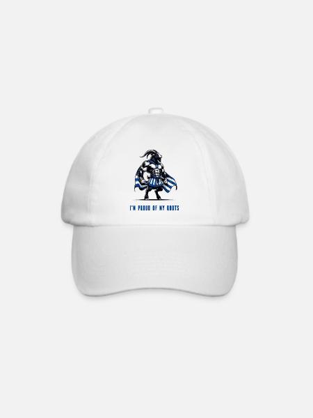 Ich bin stolz auf meine Wurzeln Griechenland - Baseballkappe - Weiß/Weiß