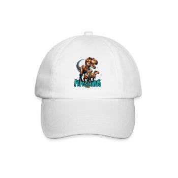Papasaurus Rex - Baseballkappe - Weiß/Weiß - Vorne