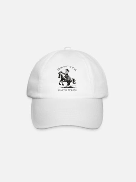 This Girl loves Quarter Horses - Baseballkappe - Weiß/Weiß