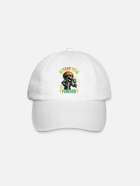 Reggae Love Forever Music - Baseballkappe - Weiß/Weiß