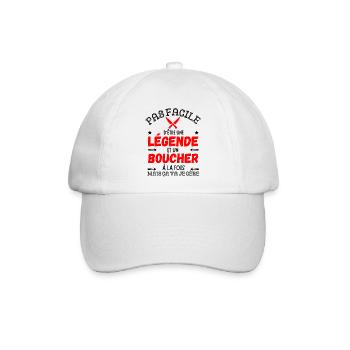 EINE METZGER-LEGENDE - Baseballkappe - Weiß/Weiß - Vorne