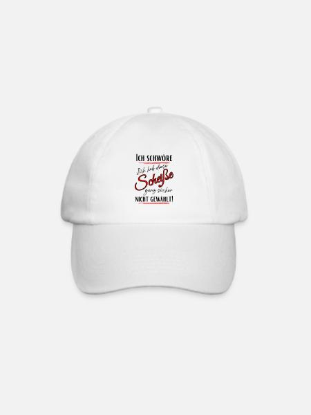 Ich schwöre ich habe Diese Scheiße nicht gewählt! - Baseballkappe - Weiß/Weiß