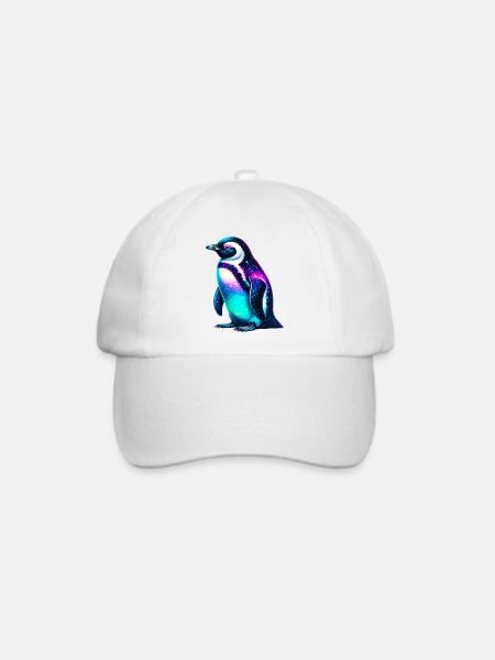 Aurora Borealis Pinguin - Baseballkappe - Weiß/Weiß