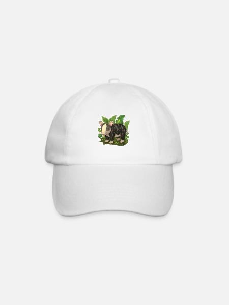 Niedliche Bergtapir-Illustration - Entzückendes Tier - Baseballkappe - Weiß/Weiß