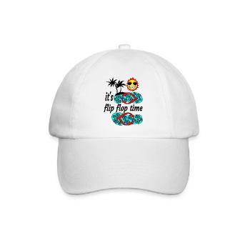Es ist wieder Zeit für Flip-Flops - Baseballkappe - Weiß/Weiß - Vorne