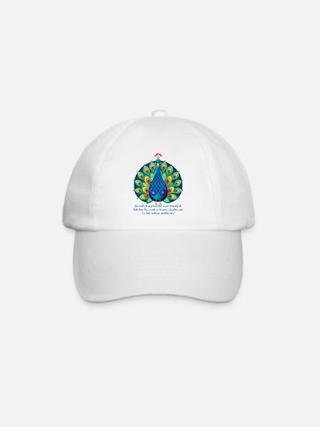 Erbärmlicher Pfau - Baseballkappe - Weiß/Weiß