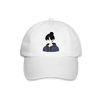 Minimalistischer Junge - Pure Einfachheit - Baseballkappe - Weiß/Weiß - Vorne