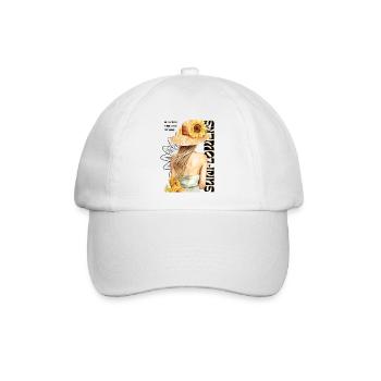 Sonnenblumen-Mädchen - Baseballkappe - Weiß/Weiß - Vorne