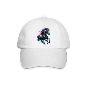 Pferd - Baseballkappe - Weiß/Weiß - Vorne